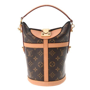 LOUIS VUITTON Monogram Duffle Bag Brown Canvas